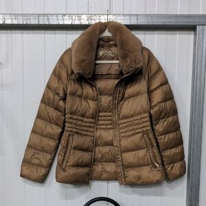Michael Kors Women's Tan Puffer Coat